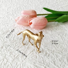 Pasiir Gold Dog Figurine Home Decor, Solid Metal Dog Centerpiece Decoration, Mini Dog Ornament Animal Desk Figurines for Home Office Desktop