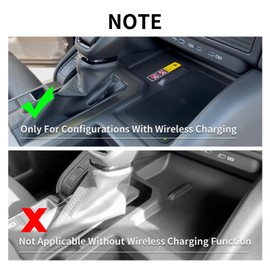 smabee Center Console Wireless Charging Protective Mat for 2024 2025 Toyota Land Cruiser Prado 250 J250 LC250 Accessories Silicone Non-Slip Pad Anti-Dust Liner Interior Black (Left-Hand Drive)