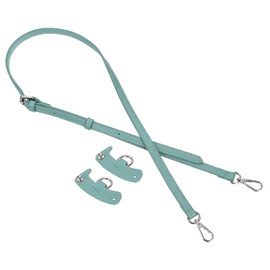 uxcell Leather Bag Strap Replacement Adjustable Crossbody Bag Straps Conversion for Shoulder Bag Handbag Purse, Blue, Silver Buckle, 1 Set