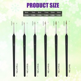 6pcs Fine Detail Paint Brush, Miniature Detail Paint Brushes with 6 Sizes Wooden Fine Tip Thin Paint Brush Set for Watercolor Painting Acrylic Face Paint Model Drawing (Matte Blue)