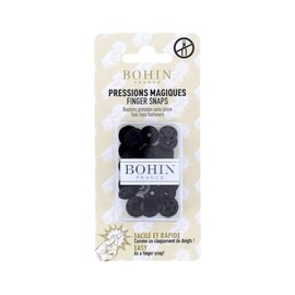 Bohin Snap Fasteners, Black, 13mm