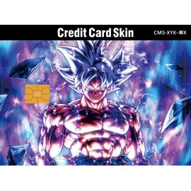 Goku Ultra Instinct Credit Card Sticker Skin Film Pre-Cut Decal Size 8.5 X 5.
