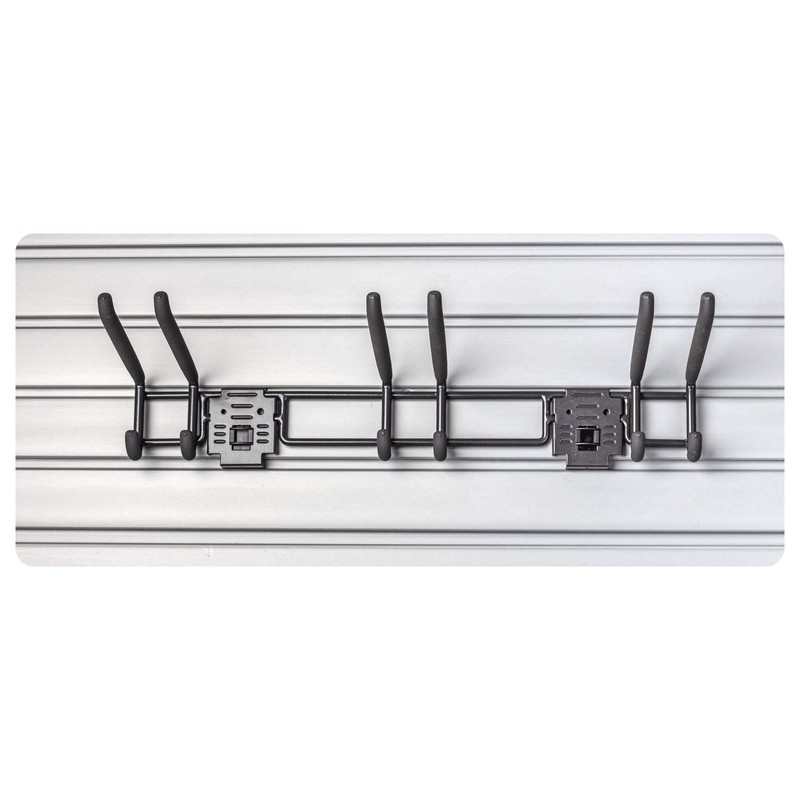 HandiWall 24" Locking 3-Hook Double Hook Slatwall Tool Storage Bar