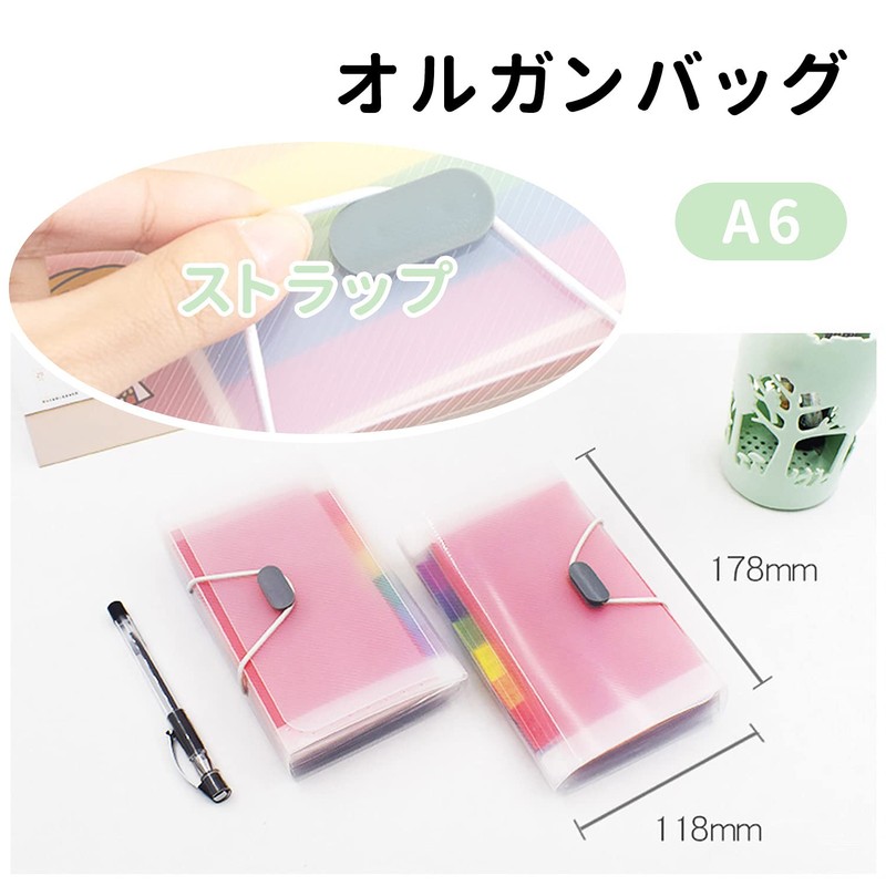 ZHEJIA Document Stand, A6, 13 Pockets, Receipt Paper, File Box,