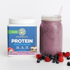 Sunwarrior - Warrior Blend, Plant Based, Raw Vegan Protein Powder with Peas & Hemp, Berry, 13.2 Ounce (Pack of 1)