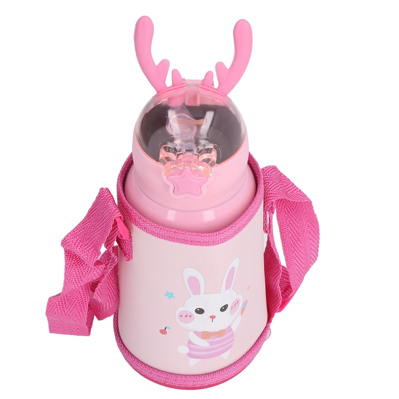 500ml Kids Stainless Steel Straw Thermal Insulation Cup Temperature Display