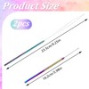 2 Stück Bunte Microring Haarverlängerung Set, Nadel Einfädler mit Nano