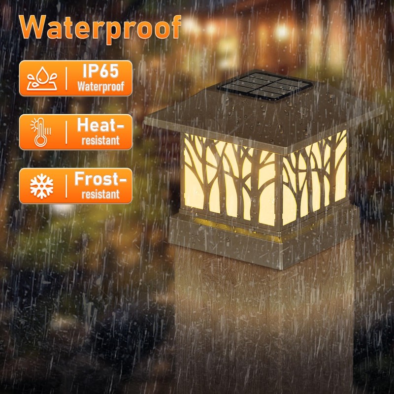 Viewsun 8 Pack Solar Post Cap Lights, Outdoor Fence Solar