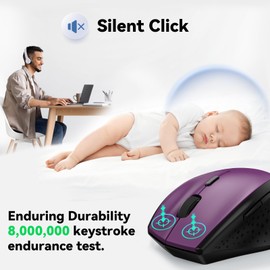 TECKNET Kabellose Maus, 4800 DPI 2.4G Funkmaus mit USB Empfänger, 30 Monate Batterielaufzeit, Optical Tracking, Wireless Maus mit 6 Tasten für PC Laptop Windows Mac MacBook Linux