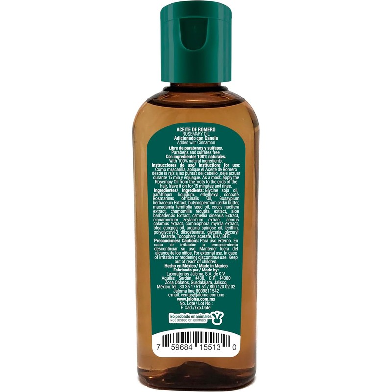 Aceite de Romero y Canela Jaloma – Fortalece y Revitaliza