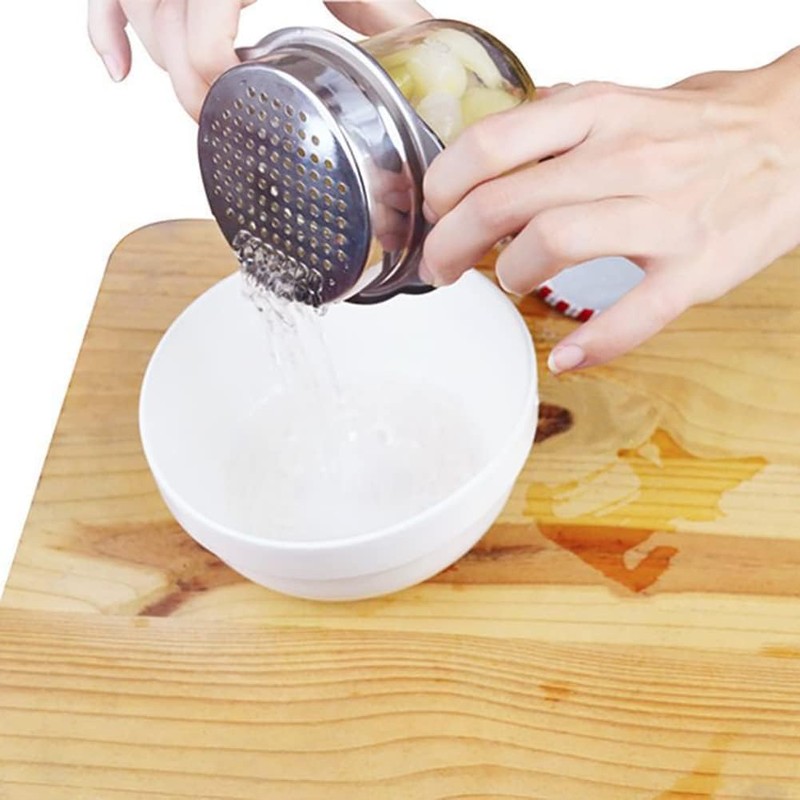 Silver Stainless Steel Canning Colander Food Can Strainer Fruit Can