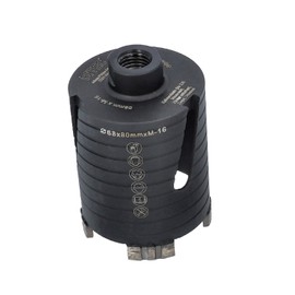 BTEC Diamond Drill Bit 68 mm with M16 Socket + 80 mm Usable Length – Drilling Bit for Masonry, Sand-lime Brick, Poroton, Plaster and Much More – Diamond Drill Bit