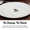 SimuLinen Single Rose Dinner Napkins - Cloth-Like Linen Feel Disposable,
