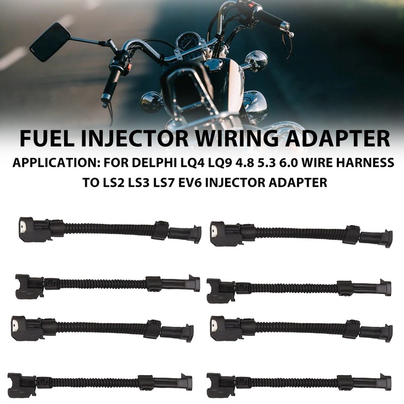 8Pcs Fuel Injector Wiring Adapter for Delphi LQ4 LQ9 4.8