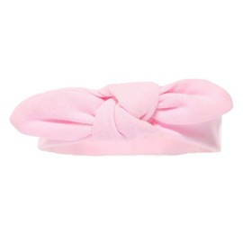 Baby 'Knotty' Bow White Rose Pink Headband 0-6 Months