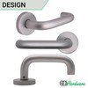 EAI Return to Door Lever on Rose | Aluminium |