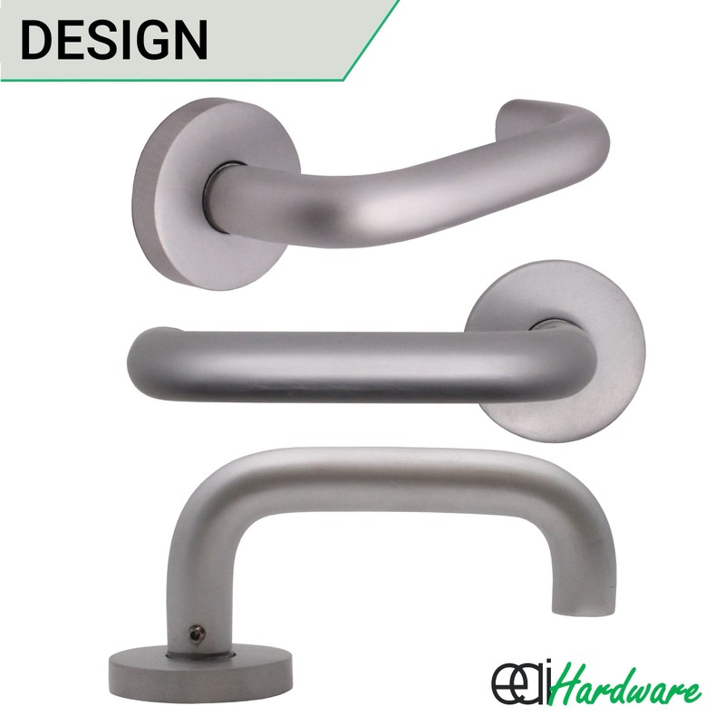 EAI Return to Door Lever on Rose | Aluminium |