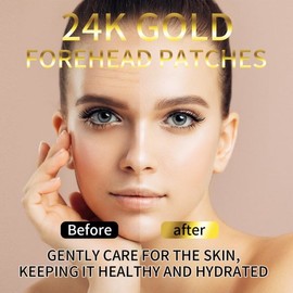 SE/24K/Gold/Forehead/PCS/Collagen/Facial/Line/Mask/Pad/T-Zone