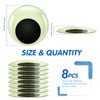 TOAOB 8pcs Luminous Large Googly Wiggle Eyes with Self Adhesive