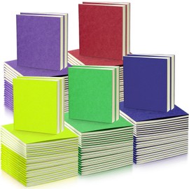 Thenshop 50 Pack Mini Pocket Kraft Notebooks Bulk 4 x 4 Inch Journal Notepads with Dot Memo Sketchbooks Writing Notepad for Party Favors Supplies(Fresh Color,Blank Page)