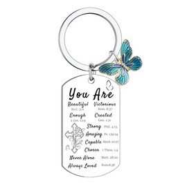 Christian Keychains for Women Christian Gifts for Women Bible Accessories Women Religious Gifts Bible Verse Gifts Cross Keychain Inspirational Gifts Encouragement Spiritual Religious Gifts Ideas