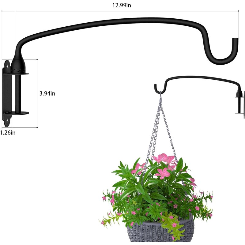 Garkup 8 Pack Hanging Plant Bracket Wall Mounted Hooks for