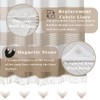 Ecoehoe Heavy Fabric No Hookd Shower Curtain with Magnets Snap-in