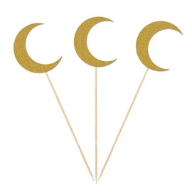 Moon Centerpiece Sticks, 12-Pack Table Topper Double-Sided Birthday Baby Shower Party Decorations