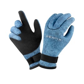 XUKER Neoprene Gloves Men Women, 3mm Camouflage Patterned Winter Wetsuit Gloves Keep Warm for Scuba Diving Surfing Swimming Fishing Water Sports