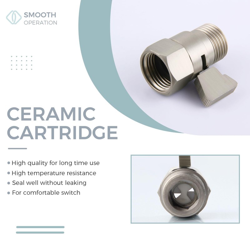 Aomasi Shower Head Shut off Valve, Brass Water Flow Restrictor