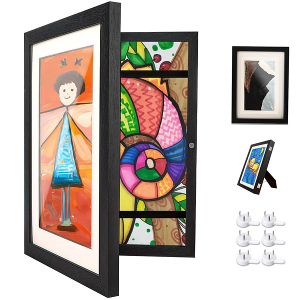 Kids Art Frames, Ciscle 1 Pack A4 Fillable Front Opening