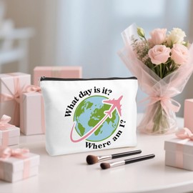 sidaopiu Funny Flight Attendant Gifts,Aviation Gifts for Female Pilots,Airplane Stewardess Gift Makeup Bag,Flight Crew Thank You Christmas Birthday Gift Ideas for Travelers Aviation Lovers Accessories