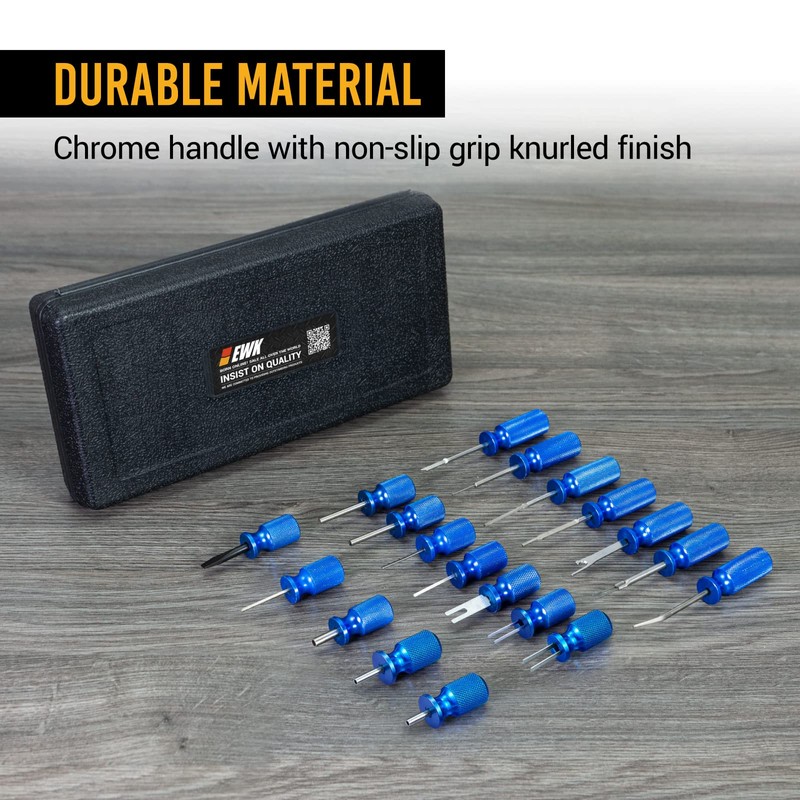 EWK 19-Piece Electrical Terminal Removal Tool Kit, Depinning Tools for