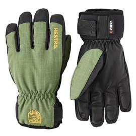 Hestra Ferox Primaloft Glove Jr. I Waterproof, Insulated Kids Glove for Skiing, Snowboarding or Playing in The Snow - Green - 5