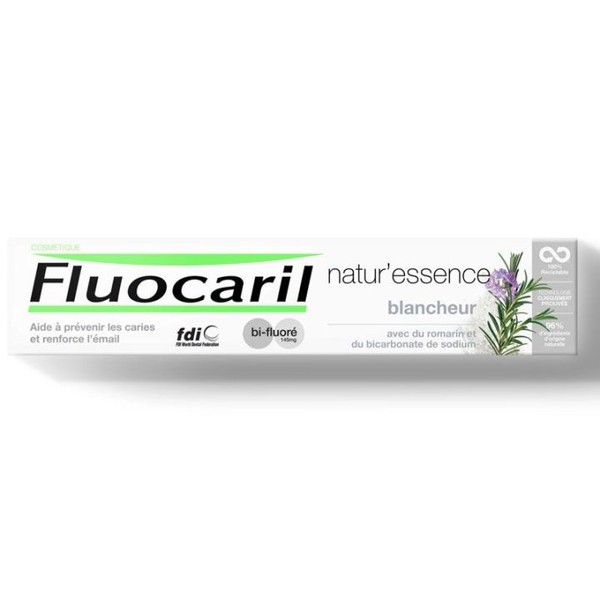 Fluocaril Natur'essence Dentifrice Bi-fluoré 145mg Blancheur 75ml, 75 ml