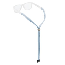 Chums Upcycled Cotton Glasses Retainer - Eco-Friendly Adjustable Sunglasses Eyewear Holder Strap (Sky Heather)