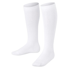 FALKE Unisex Children's Family Knee Socks Breathable Sustainable Organic Cotton Reinforced Children's Knee Socks Long Durable Skin-Friendly Non-Slip Plain 1 Pair, White 2000