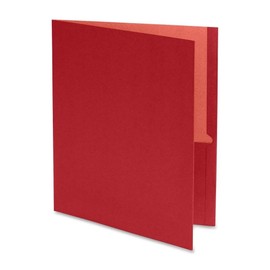 Esselte Corporation Twin-Pocket Folders, Ltr, 100 Sht Capacity, 25/Box, Red