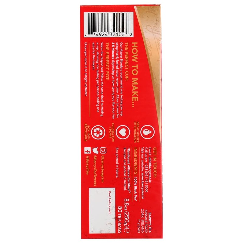 Barrys Gold Blend Tea Bags 2 x 80's (2 x