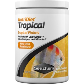 Seachem NutriDiet Tropical Flakes - Probiotic Fish Food Formula with GarlicGuard 100g