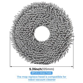 Restynic 8 Pack Mop Pads for Roborock Q Revo Series, Spin Cleaning Pads Replacement Accessories for Qrevo MaxV/Master/Plus/Slim/Pro Vacuum Cleaner, Enhanced Cleaning Performance