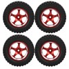 MN86 1/12 CarRed Aluminum Wheel Hub Rubber Tire RC Parts