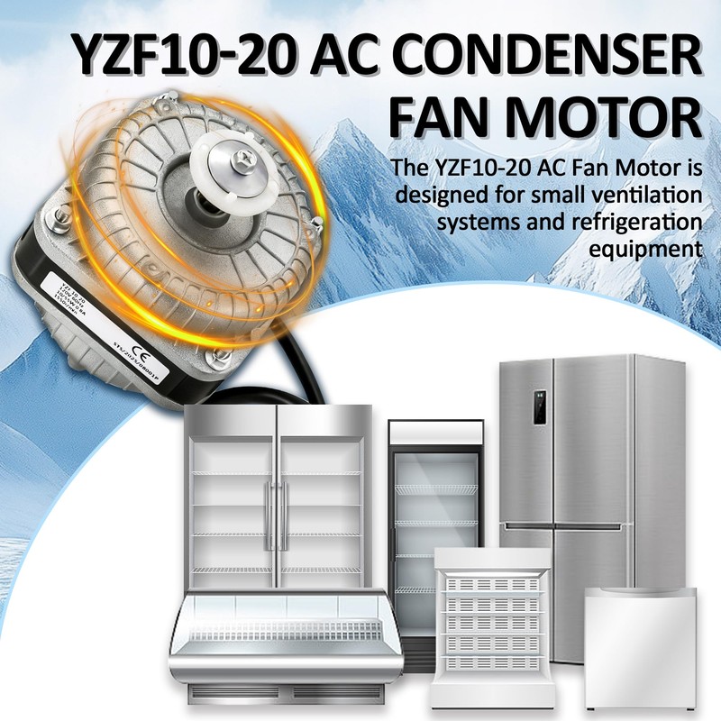 YZF10-20 Condenser Fan Motor AC 120V 60Hz 1550rpm 10/55W 0.8A