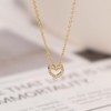 Bopiu Heart Necklace for Women,925 Sterling Silver Heart Pendant Necklaces