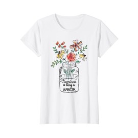 Happiness Is Being Babcia Life - Flower Art-Grandma Tee T-Shirt