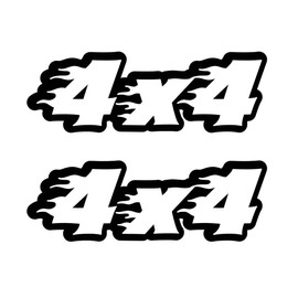 2X 4x4 Stickers, Vinyl Decal 4x4 Stickers for Compatible Off Road AWD 4x4 Vehicles, Window Bumper Body Panel Sticker, Funny Caravan Sticker, 200mm