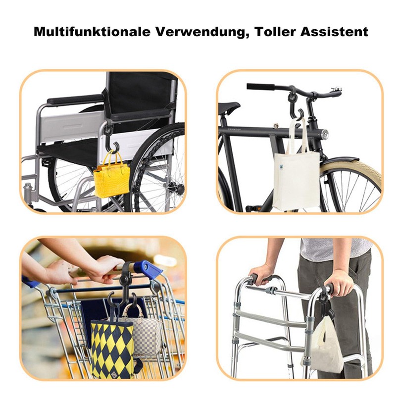 ViWaVee Pram Hooks, Velcro Hook Pram for Changing Bag, Handbags,