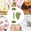 ZYKORT Kit Gua Sha of Jade and Jade Roller Face,
