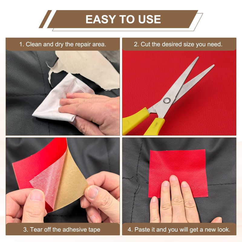 PATIKIL Leather Repair Patch, 2 Pack 10 x 24 Inch