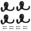 Kruodop 4 Pack Wall Hooks Wall Mounted Coat Hooks for